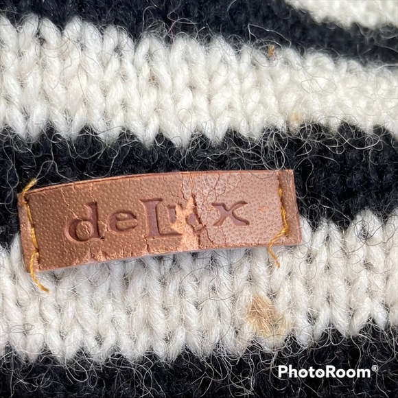 Wool Zebra Cozy Hat with Braids - Picture 5 of 7